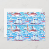 Waterverf Verzendpatroon Briefkaart (Voorkant / Achterkant)