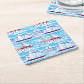 Waterverf Verzendpatroon Kartonnen Onderzetters (Schuin)