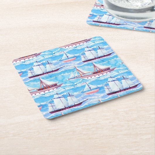 Waterverf Verzendpatroon Kartonnen Onderzetters (Schuin)