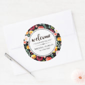 Waterverf vet kleurenpatroon ronde sticker (Envelop)