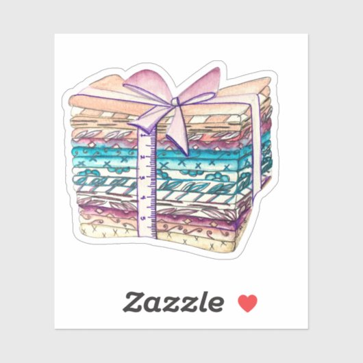 Waterverf Vet kwartaal Sticker (Vel)