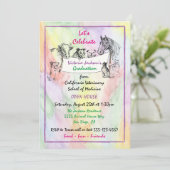 Waterverf Veterinaire School Afstuderen Kaart (Staand voorkant)