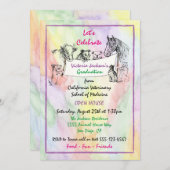 Waterverf Veterinaire School Afstuderen Kaart (Voorkant / Achterkant)