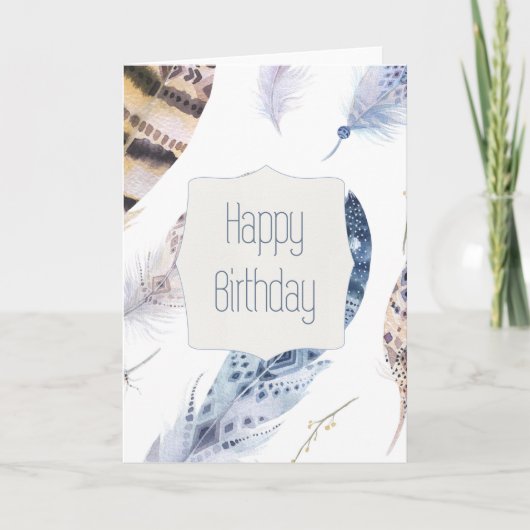 Waterverf Veters Birthday Kaart (Voorkant)