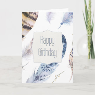 Waterverf Veters Birthday Kaart
