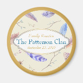 Waterverf Veters met een Fancy Lijst reünie Magneet (Voorkant)