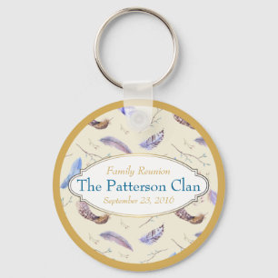 Waterverf Veters met een Fancy Lijst reünie Sleutelhanger