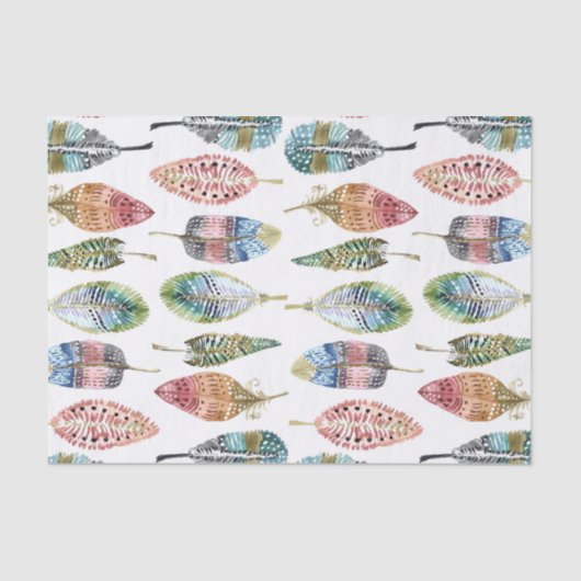 Waterverf Veters witte blauwe blauwe blauwe roze g Tissuepapier (Voorkant)