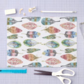 Waterverf Veters witte blauwe blauwe blauwe roze g Tissuepapier (Craft)