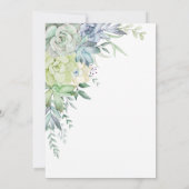 Waterverf vetplanten 50ste geboortedag kaart (Achterkant)