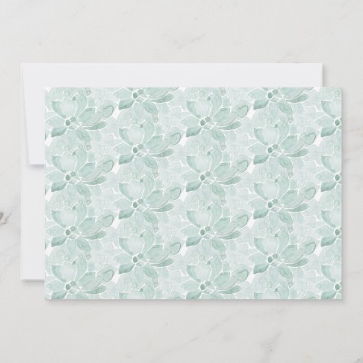 Waterverf vetplanten bruids brunch uitnodiging (Achterkant)