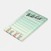 Waterverf vetplanten groen om te doen lijst post-it® notes (Schuin)