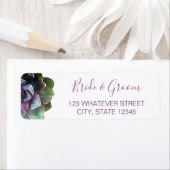 Waterverf vetplanten | Huwelijksetiket Etiket (Insitu)