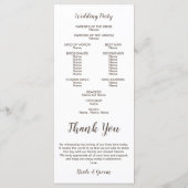 Waterverf vetplanten | Trouwprogramma Programmakaart (Achterkant)