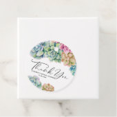 Waterverf vetplanten Vrijgezellenfeest dank u Bedankjes Labels (In situ)