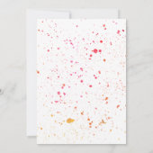 Waterverf Vibrant Art Party Paint Party Verjaardag Kaart (Achterkant)