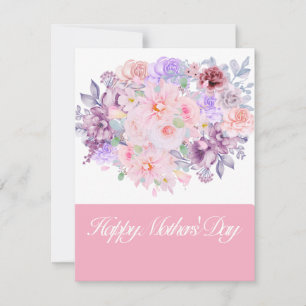 Waterverf Vibrant Bloemen Boeket Custom Feestdagenkaart