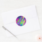 Waterverf Vibrant Neon Ronde Sticker (Envelop)