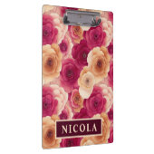 Waterverf Vibrant Painted Pink Spring Flowers Klembord (Rechts)