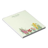 Waterverf Vibrant Spring Flowers Dry Erase Board Notitieblok (Schuin)