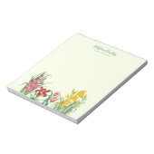 Waterverf Vibrant Spring Flowers Dry Erase Board Notitieblok (Linkerzijde)