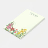 Waterverf Vibrant Spring Flowers Dry Erase Board Post-it® Notes (Schuin)