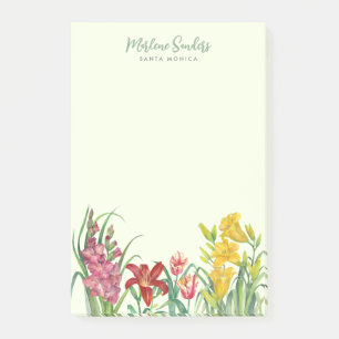 Waterverf Vibrant Spring Flowers Dry Erase Board Post-it® Notes
