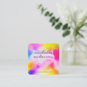 Waterverf Vibrant Vierkante Visitekaartje (Staand voorkant)