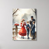 Waterverf Victoriaans begin 1900 Canvas Art Afdruk (Voorkant)