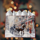 Waterverf Victoriaans kerstvakantie Groot Cadeauzakje