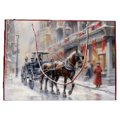 Waterverf Victoriaans kerstvakantie Groot Cadeauzakje (Achterkant)