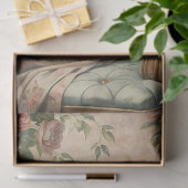 Waterverf Victoriaans vrouw die een boek leest Tissuepapier (Geschenk)