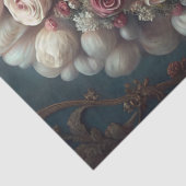 Waterverf  Victoriaans vrouw Lady Pink Roses Tissuepapier (Detail)