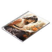 Waterverf Victoriaans vrouw lezen van een boek Notitieboek (Linkerzijde)