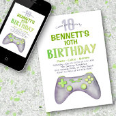 Waterverf Videospel Verjaardag Kaart
