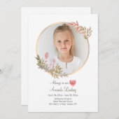 Waterverf Viering van de Life-fotokaart Kaart (Voorkant / Achterkant)