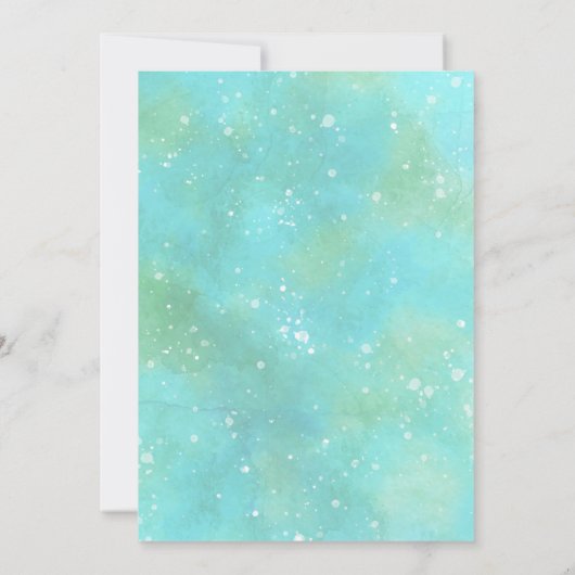 Waterverf Viering van het Leven Begrafenis Foto Bl Kaart (Achterkant)