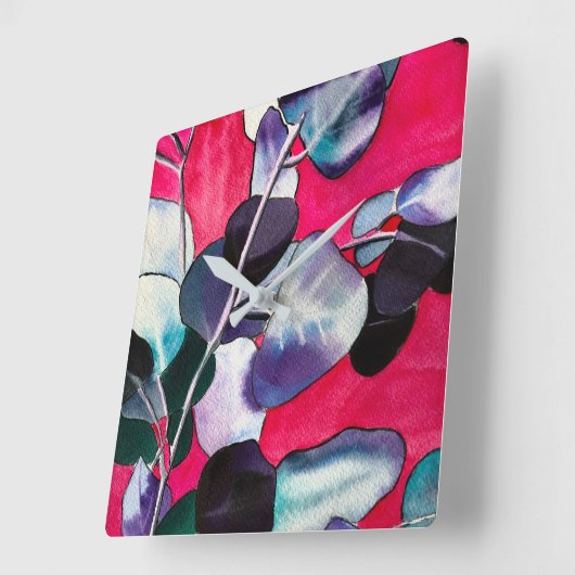 Waterverf Vierkante Klok (Hoek)