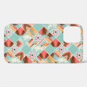 Waterverf vierkante, patchwork geometrische achter Case-Mate iPhone case (Achterkant (horizontaal))
