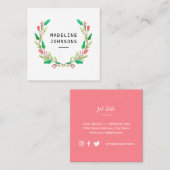 Waterverf Vierkante Visitekaartje (Voorkant / Achterkant)