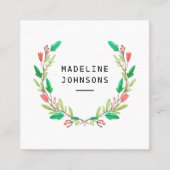 Waterverf Vierkante Visitekaartje (Voorkant)