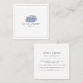 Waterverf vierkante Visitekaartjes (Voorkant / Achterkant)