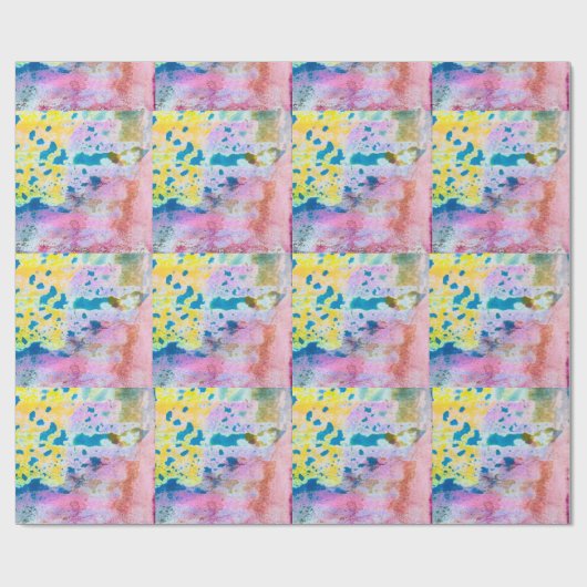 Waterverf Vierkantjes Geruit Cadeauverpakking Cadeaupapier (Vlak)