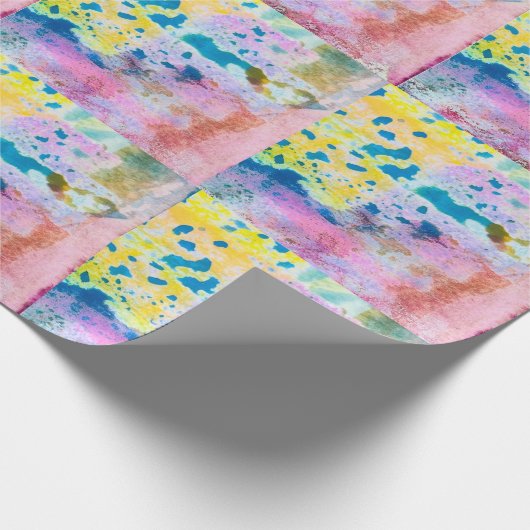 Waterverf Vierkantjes Geruit Cadeauverpakking Cadeaupapier (Hoek)