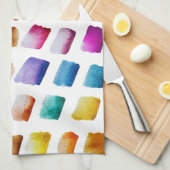 Waterverf-vierkantspatroon Theedoek (Quarter Fold)