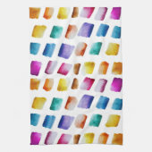 Waterverf-vierkantspatroon Theedoek (Verticaal)