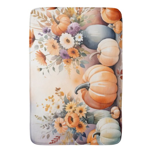 Waterverf viert herfst badmat (Voorkant Verticaal)