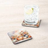 Waterverf viert herfst bier onderzetter (Rechterzijde)