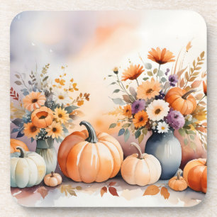 Waterverf viert herfst bier onderzetter