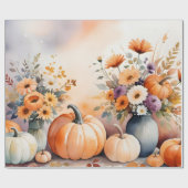 Waterverf viert herfst cadeaupapier (Vlak)